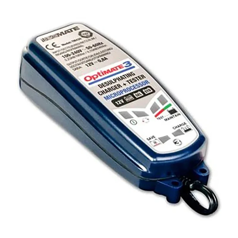TecMate OptiMate 3 Automotive 12V Lead Acid Battery Charger 800mA with UK Plug TM432