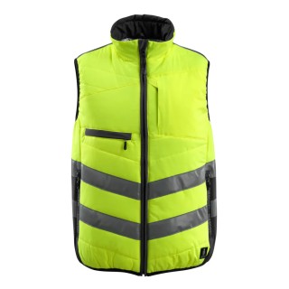 Mascot Workwear Green White Yellow Black Fastening with Zip Hi Vis Vest 100% Polyester 2XL 15565-249-1709 2XL