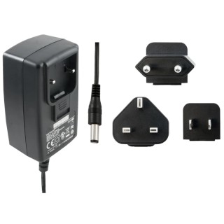 RS PRO AC/DC Adapter Interchangeable US EU 18W 12V DC Output 1.5A 2.1x5.5x12mm Centre Positive 903-2882