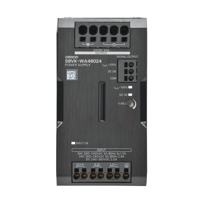 Omron S8VK-W Switched Mode DIN Rail Power Supply 480 V AC Input 24 V DC Output 20 A 480 W 