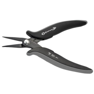 CK 1-Piece Round Nose Plier, 152mm Overall Length, 49mm Jaw, Dual Component Handle, ESD Safe, Black Oxide Finish T3889