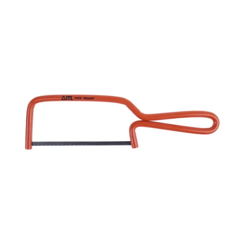 ITL Insulated Tools Ltd 6 in Hacksaw with Hardened Steel Blade, Nylon 11 Insulated Handle, IEC 60900 Compliant 911-1152