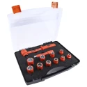 ITL Insulated Tools Ltd 12-Piece 1/2 in Square Drive Driver Socket Set Nylon 11 Insulated 1000V VDE Approved 911-1477