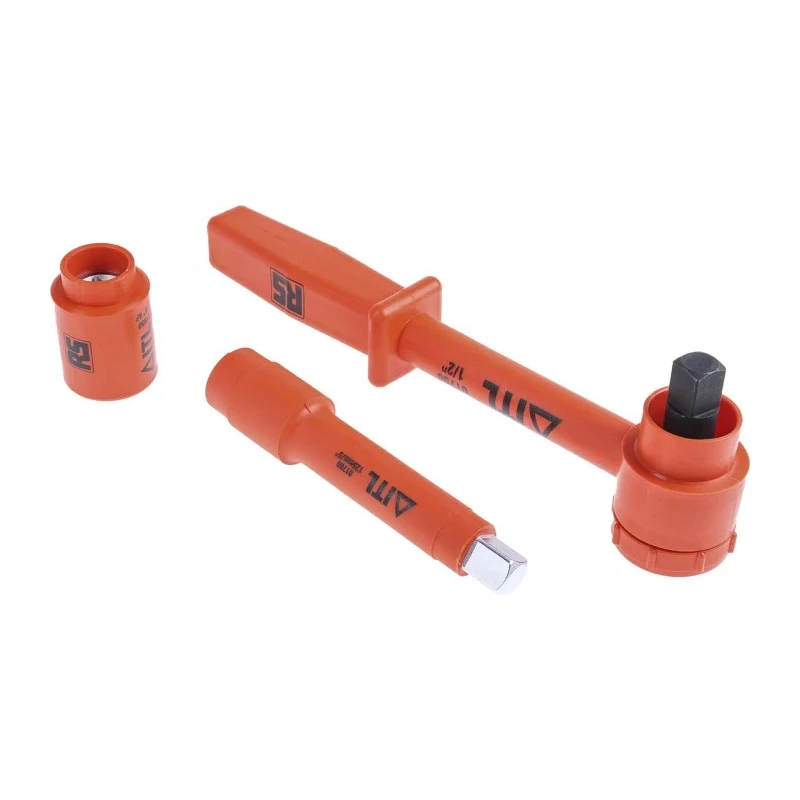ITL Insulated Tools Ltd 12-Piece 1/2 in Square Drive Driver Socket Set Nylon 11 Insulated 1000V VDE Approved 911-1477
