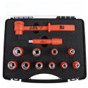 ITL Insulated Tools Ltd 12-Piece 1/2 in Square Drive Driver Socket Set Nylon 11 Insulated 1000V VDE Approved 911-1477