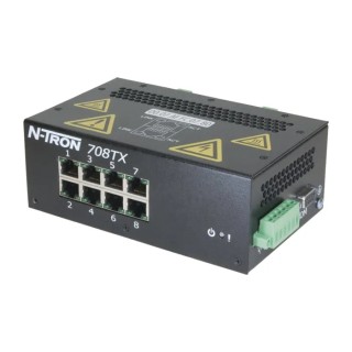 N-Tron Managed 8 Port Ethernet Switch Power Over Ethernet 708TX