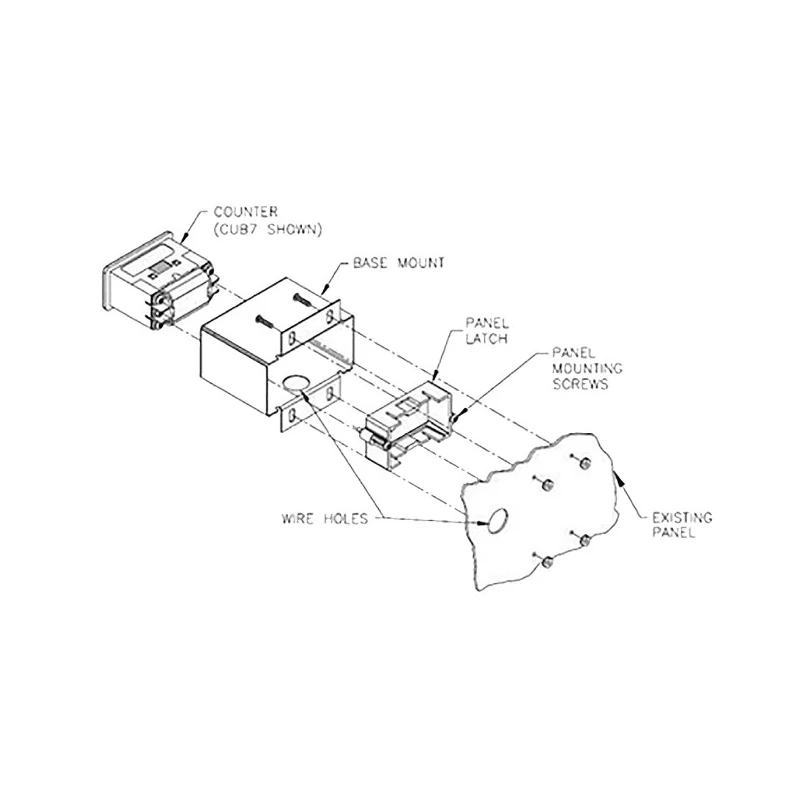 Red Lion Mount Adapter Kit for Use with CUB7 Counter and CUB7 Timer 