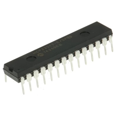 Microchip 16-Channel I/O Expander SPI PDIP 28 MCP23S17-E/SP, 10MHz Clock, 1.8-5.5V Supply, Through Hole Mount