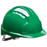 JSP Green Ventilated Adjustable Safety Helmet with Ratchet Suspension EVO3