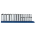 GearWrench 14-Piece 3/8 in Drive 6 Point Deep Metric Socket Set Alloy Steel Chrome Finish 80554
