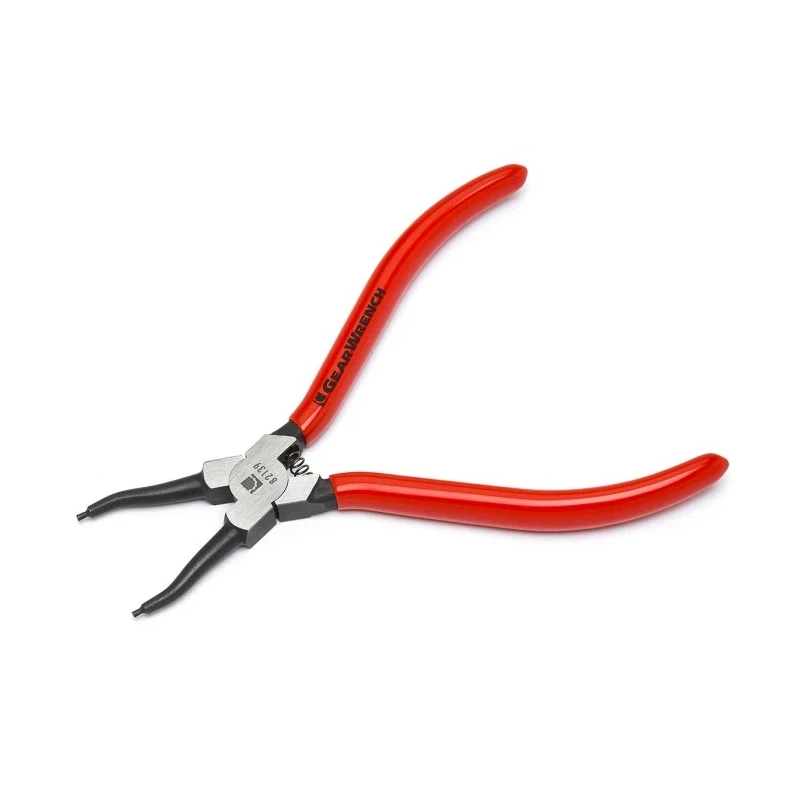 GearWrench Circlip Plier Internal Snap Ring Tool 9in Overall Length Alloy Steel Clear Coat Finish 82145
