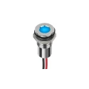 RS PRO Blue Panel Mount LED Indicator 8 mm, Wire Termination, IP67, 24V dc 220-8947