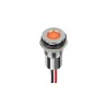 RS PRO Orange Panel Mount LED Indicator 8 mm, Wire Termination, IP67, 24V 220-8949