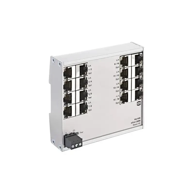 HARTING Unmanaged 16 Port Ethernet Switch 100Mbps Industrial DIN-Rail Mount 24020160010