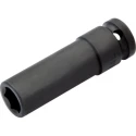 SAM 10 mm 12.7 mm Drive Hexagon Impact Socket, Metric, 80 mm Length NS-10-L