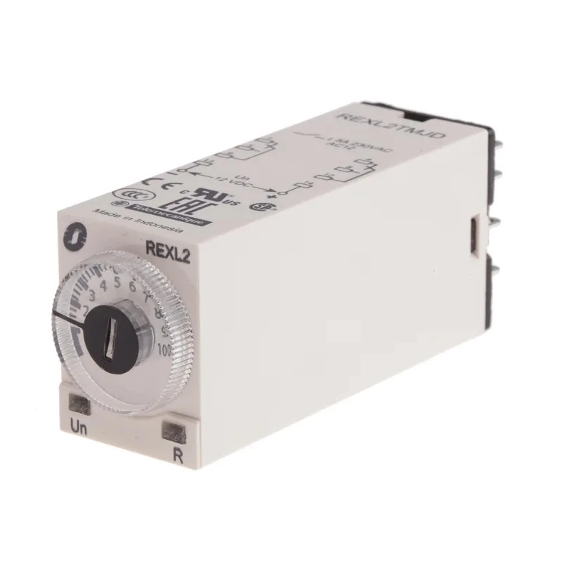 Schneider Electric Harmony Time Series Timer Relay, 2-Contact, Multifunction-Function, 12 V dc 12 V ac, Time Range REXL2TMJD