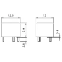 Durakool Automotive Relay PCB Mount, 12V DC Coil Voltage, 30A Switching Current, SPDT Contact Configuration DG20-7011-35-1012