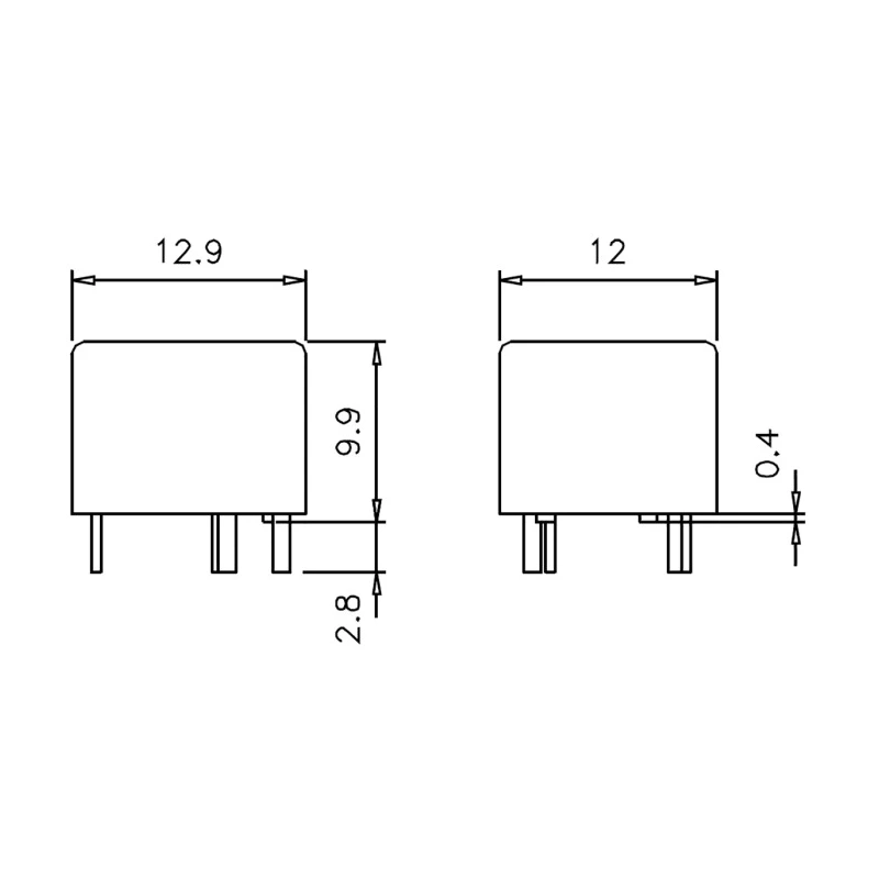Durakool Automotive Relay PCB Mount, 12V DC Coil Voltage, 30A Switching Current, SPDT Contact Configuration DG20-7011-35-1012