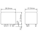 Durakool PCB Automotive Relay 24V Coil Voltage 1.5W Coil Power 45A Switching Current SPDT DG19-7011-35-1024-11