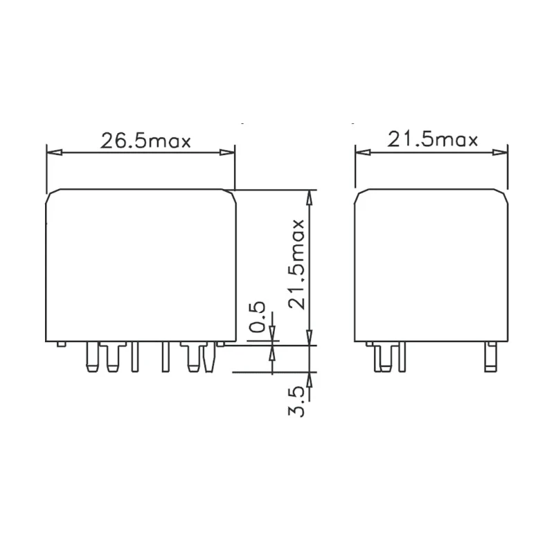 Durakool PCB Automotive Relay 24V Coil Voltage 1.5W Coil Power 45A Switching Current SPDT DG19-7011-35-1024-11