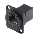 RS PRO 2 Port RJ45 UTP Feed Through Connector Cat6, RJ45 Interface, 31mm x 26mm x 25mm 916-0255