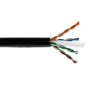 RS PRO Ethernet Cable Cat6 100 m Black Unterminated U/UTP Polyethylene Cat6