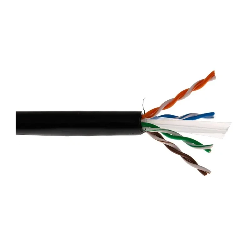 RS PRO Ethernet Cable Cat6 100 m Black Unterminated U/UTP Polyethylene Cat6