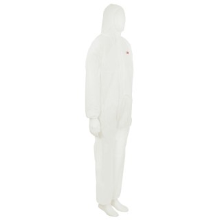 3M Disposable Coverall White SMS Fabric Splash Resistant Solid Protection Dust Protection 2XL 115 to 124 cm 7000089615