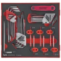 Teng Tools 42 Piece L Imperial Metric Hex Key Set Hex Ball End 1.5 to 10 mm TEDHT42