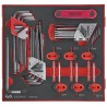 Teng Tools 42 Piece L Imperial Metric Hex Key Set Hex Ball End 1.5 to 10 mm TEDHT42