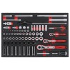 Teng Tools 77-Piece 1/2 in, 1/4 in, 3/8 in Regular Socket Set with Square Drive TTESK77