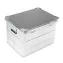 RS PRO Metal Waterproof Watertight Transit Case Aluminium with Anodised Finish, 630 mm x 465 mm x 440 mm 914-4102
