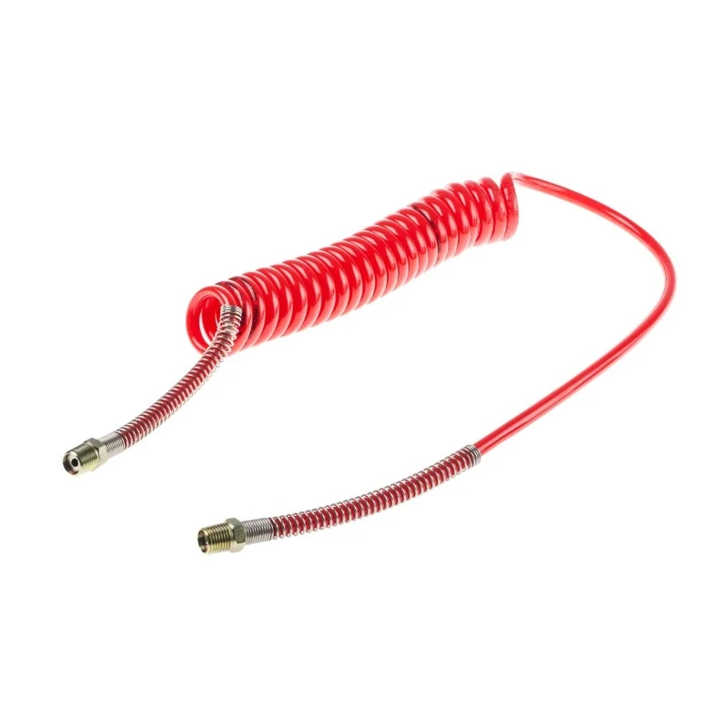RS PRO 2 m Red Polyurethane Recoil Hose, 65 °C Maximum Operating Temperature, -20 °C Minimum Operating Temperature 917-2457