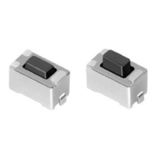 Alps Alpine Black Tactile Switch Button 0.8 mm SPST 50mA 12 V DC Surface Mount SKQMASE010