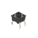 Alps Alpine Black Tactile Switch Button 1.3 mm SPST 50mA 12 V dc Snap-in SKQJAAA010