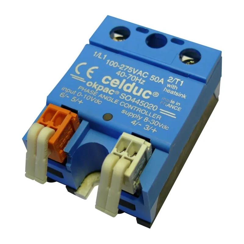 Celduc SO4 Series Solid State Relay, 95 A Load Current, DIN Rail Mount, 480 V AC Load, 10V Control SO468020