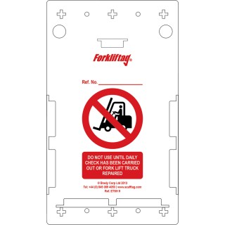 Brady Safety Forklift Tag Red on White English Language, Pack of 10 FLT-GB-ETSH-V2-A
