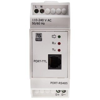 RS PRO Communication Module with 1 TTL Input, 1 2-Wire Output, RS485 Port, 110-240V AC, Ladder Programming 917-6383
