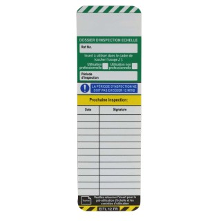 Brady Safety Ladder Tag Black Yellow White Green French Language 10 Per Pack LAD-FR-EITL-12-10
