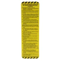 Brady Safety Ladder Tag Black Yellow White Green French Language 10 Per Pack LAD-FR-EITL-12-10
