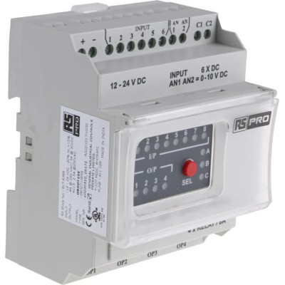 RS PRO I/O Extension Module, 8-Input Digital Input, 4 Outputs Digital Output 12-24V DC 8A 917-6389