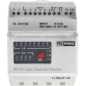 RS PRO I/O Extension Module, 8-Input Digital Input, 4 Outputs Digital Output 12-24V DC 8A 917-6389