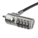 StarTech.com Laptop Lock Cable Lock Combination Lock for K-Slot Devices 2m Cable Length LTLOCK4D