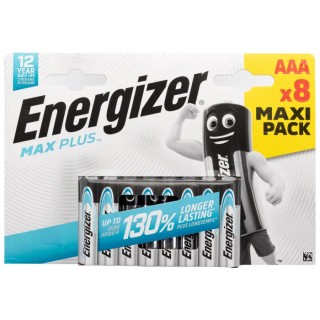 Energizer MAX PLUS EP92 Zinc Manganese Dioxide AAA Battery 1.5V 1.2Ah Flat Contact Termination 7638900437522