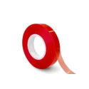 RS PRO Red Double Sided Polyester Tape 2.5N/cm Adhesion Strength Polyester Backing 50mm x 50m 223-1095