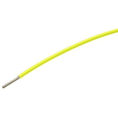 TE Connectivity 44A Series Yellow 0.5 mm² Hook Up Wire, 20 AWG, 19/32 AWG Core Strands, 100 m Length 44A0111-20-4
