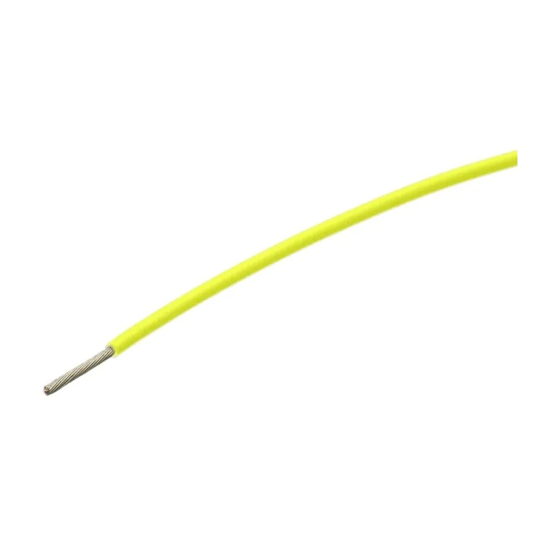 TE Connectivity 44A Series Yellow 0.5 mm² Hook Up Wire, 20 AWG, 19/32 AWG Core Strands, 100 m Length 44A0111-20-4