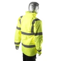 Portwest 300D Industry High Visibility Yellow Men's Hi Vis Traffic Jacket, Size L 918-5927