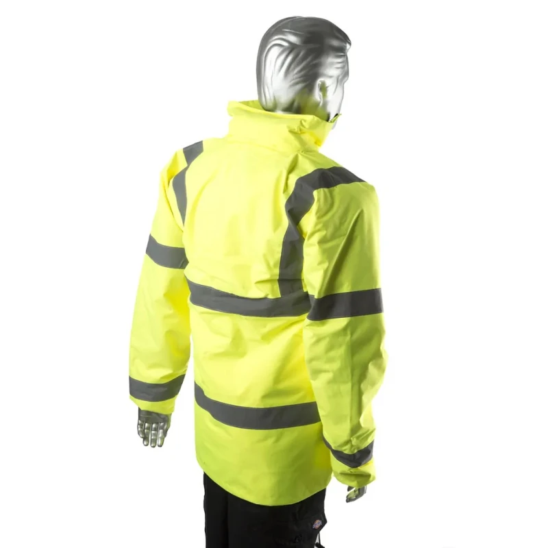 Portwest 300D Industry High Visibility Yellow Men's Hi Vis Traffic Jacket, Size L 918-5927