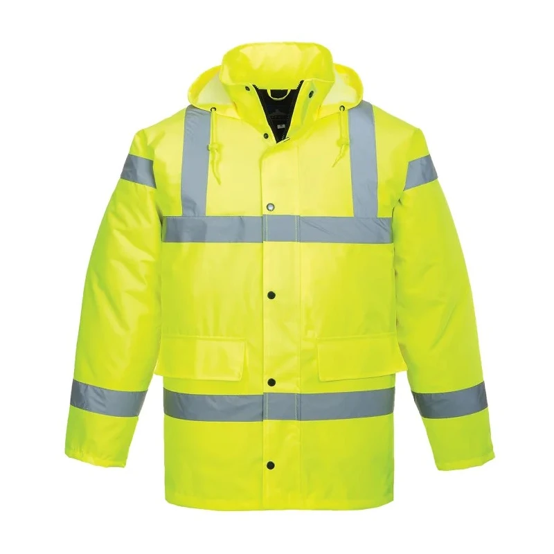 Portwest 300D Industry High Visibility Yellow Men's Hi Vis Traffic Jacket 2XL 918-5939